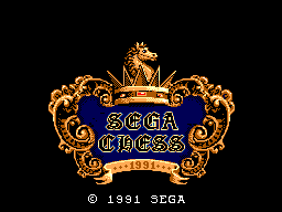 Sega Chess title screen for Sega Master System